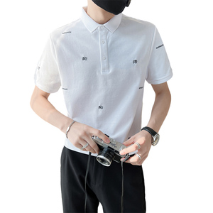 精神小伙夏季男士polo衫翻领短袖t恤潮牌个性上衣男C203-8852-P58图片
