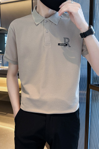 精神小伙夏季男士翻领polo衫短袖条纹修身t恤男C208-8876-特P48图片
