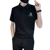 社会小伙夏季男士翻领刺绣polo衫潮流半袖t恤C208-8876-特P48控78，男装T恤，电商C208