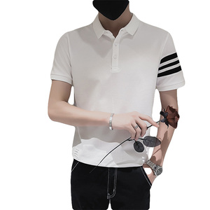 2026夏季青年男士潮流修身Polo衫时尚休闲短袖T恤C203-8805-P58图片