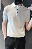 社会小伙夏季短袖polo衫纯色翻领t恤男半袖针织衫C203-8866-特P48，男装T恤，电商C208