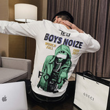 2021青年男士潮牌修身印花卫衣秋季新款圆领休闲外套5065-P45控68，女装短外套，电商C208