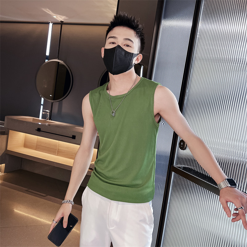 2025夏季新款男士纯色背心青少年健身运动吸汗打底衫C203-8832P28，男装背心/马甲，电商C208