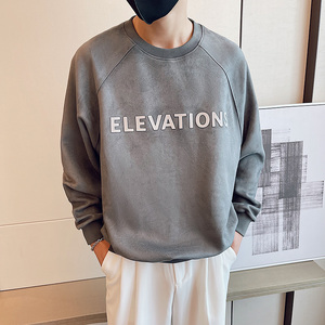 2026秋季新款男士麂皮绒卫衣宽松流行风格外套C203-5290-P58控78，女装短外套，电商C208