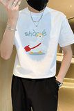 精神小伙夏季男士短袖t恤时尚潮流半袖纯棉印花体恤C203-8859-P38，男装T恤，电商C208