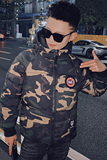 社会小伙冬季男士迷彩连帽棉衣加厚保暖休闲外套C203-055-特P100，男装棉衣，电商C208