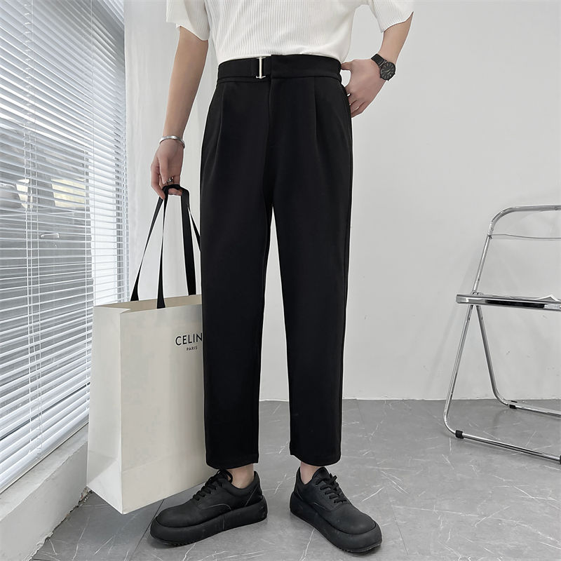 2026男士纯色休闲长裤轻熟风春秋季直筒哈伦裤C203-6672-P78控108图片