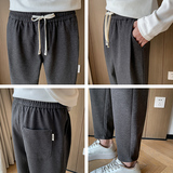 精神小伙春秋季男士纯色直筒休闲裤潮流百搭运动裤C203-6725-P68，女装休闲裤，电商C208