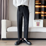 2025夏季新款男生百搭休闲裤轻熟风薄款纯色西裤男C203-6699-P58，男装西裤，电商C208