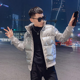 精神小伙冬季立领棉衣炸街亮面棉服休闲外套男C203-1027P100控138，男装棉衣，电商C208