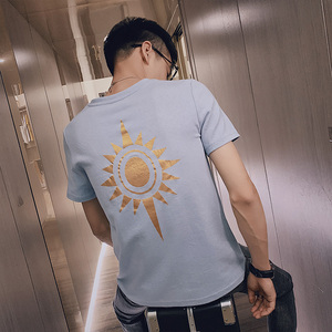 精神小伙夏季印花短袖T恤时尚潮流休闲百搭上衣C203-5046-P38控58图片
