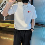 社会小伙夏季男士潮流印花短袖t恤纯棉圆领半袖体恤C203-8860-P38，男装T恤，电商C208