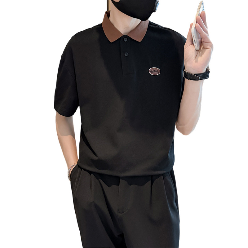 2025夏季新款潮牌短袖T恤男时尚百搭翻领半袖Polo衫C203-8861-P58,男装T恤,电商C208