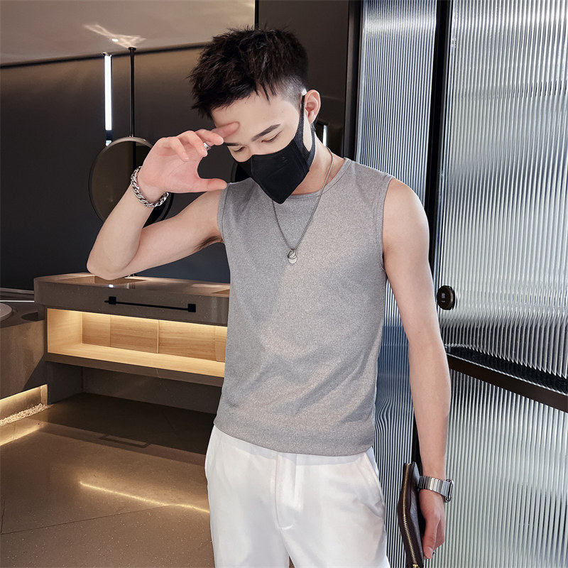 2025夏季新款男士纯色背心青少年健身运动吸汗打底衫C203-8832P28,男装背心/马甲,电商C208