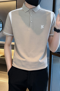 青年男生夏季新款刺绣Polo衫2023潮牌短袖体恤男C208-8877-特P48图片