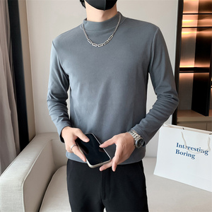 精神小伙春秋季男士圆领套头卫衣2025新款长袖打底衫C203-8833P48图片