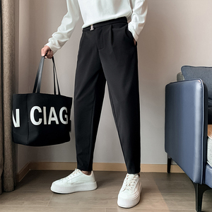 社会小伙冬季男士休闲裤直筒潮流百搭呢子西裤C203-6726-P68控98,男装西裤,电商C208