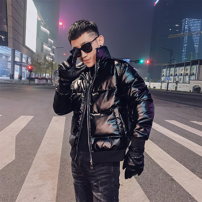 社会小伙冬季立领加厚棉衣男亮面棉服休闲外套C203-1027P100控138，男装棉衣，电商C208