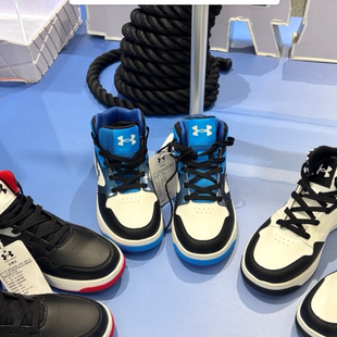 国内代购安德玛儿童舒适透气运动鞋轻便板鞋男女童中大童33-40码