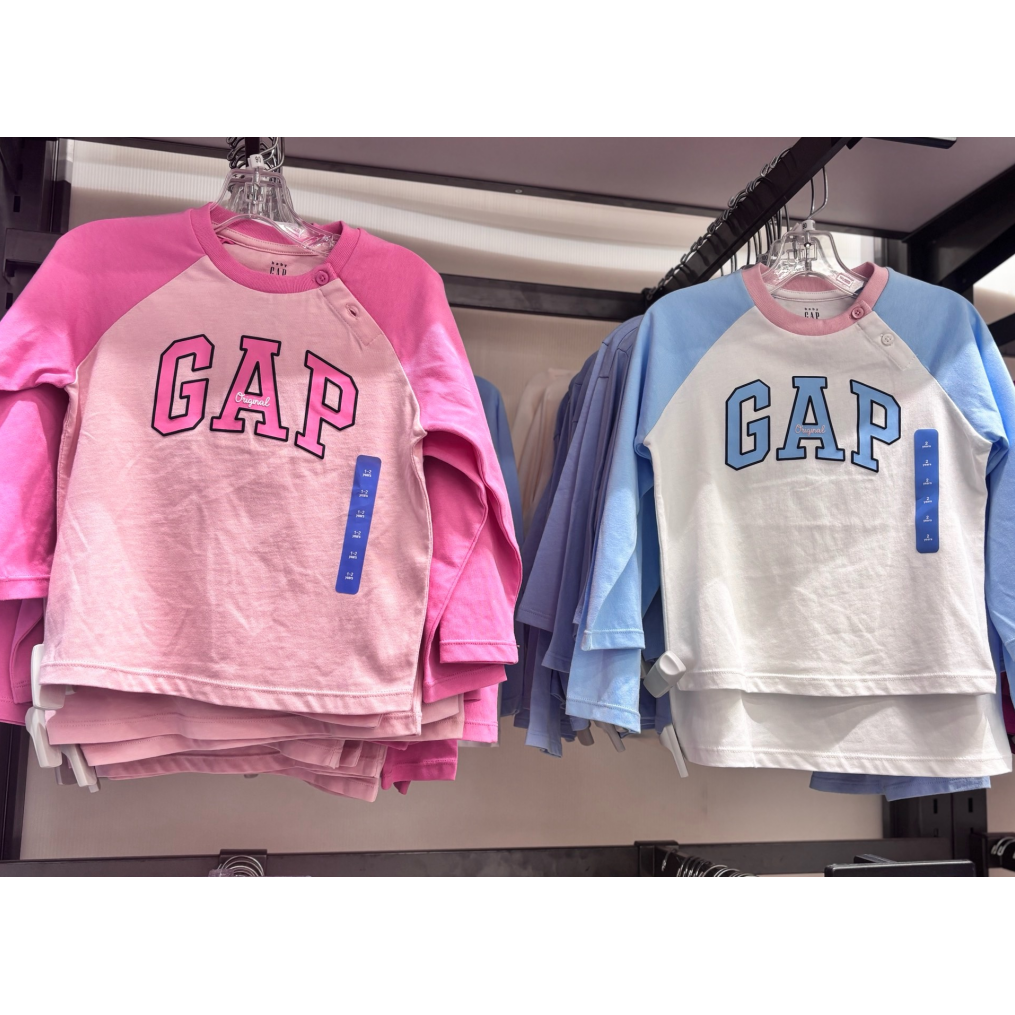 国内代购Gap女童小童春季新款纯棉logo长袖上衣儿童装869773