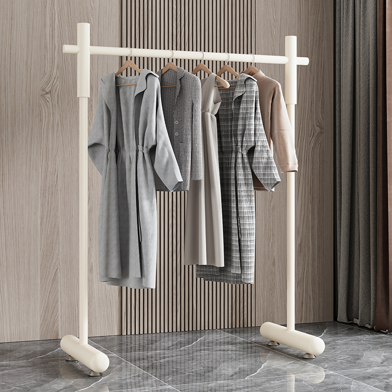 不占地方晾衣架落地家用房间卧室内简易折叠晾晒衣服架客厅挂衣杆