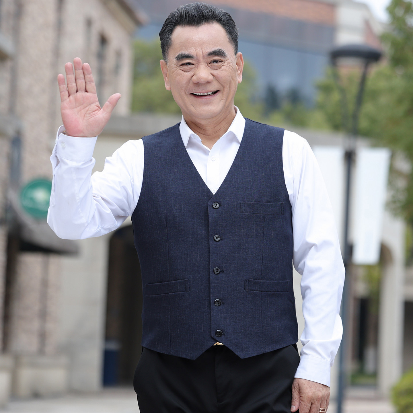 精品促销!中老年西装男马甲背心春夏秋四季高端马夹爸爸绅士商务