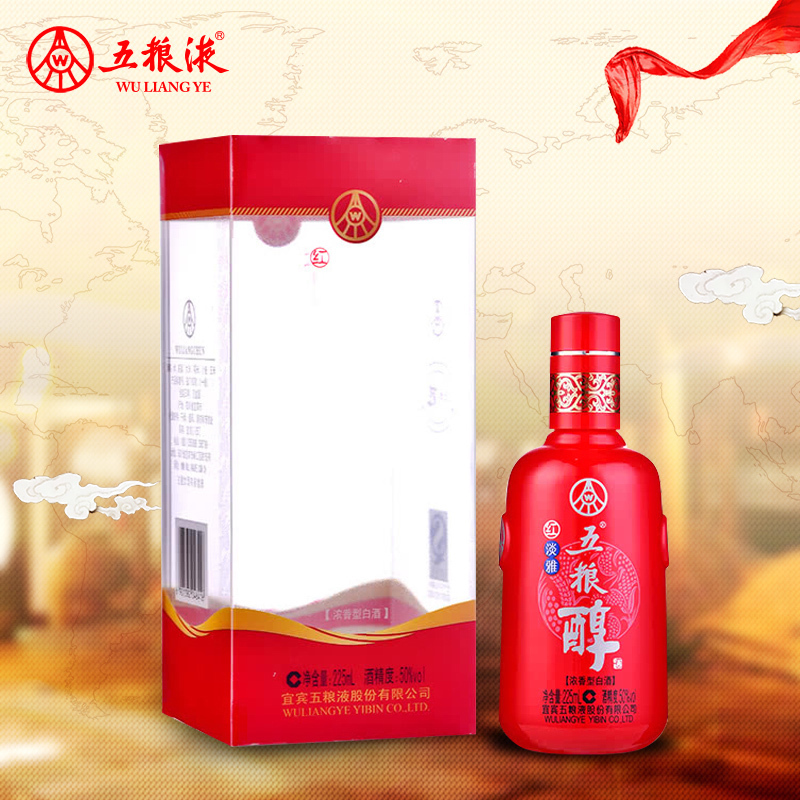 ¡¾ÕæÆ·±£ÕÏ¡¿50¡ãÎåÁ¸´¼ºìµÑÅ225ml£¨2014Ä꣩ŨÏãÐͰ׾ÆË®¿ÚÁ¸
