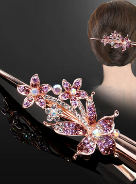 韩国牛角夹大号盘发鸭嘴夹子头饰妈妈发卡长发夹一字夹后脑勺抓夹