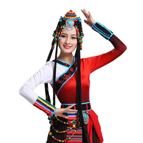 婚礼摄影藏服搭配手工制作头饰