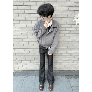 赤蝰原色牛仔裤男直筒垂感cleanfit裤子美式高街痞帅红边微喇叭裤