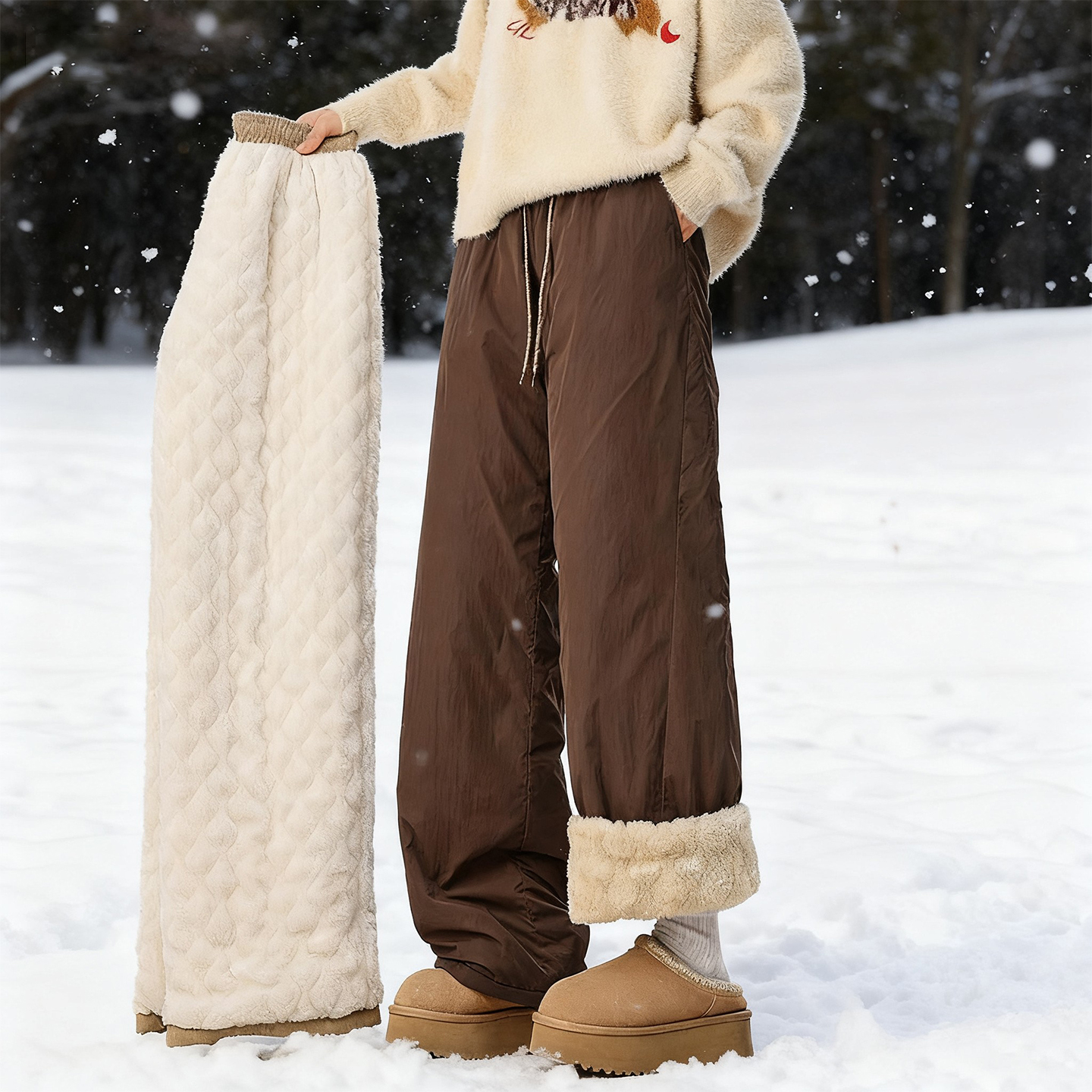 东北零下40度外穿棉裤男女