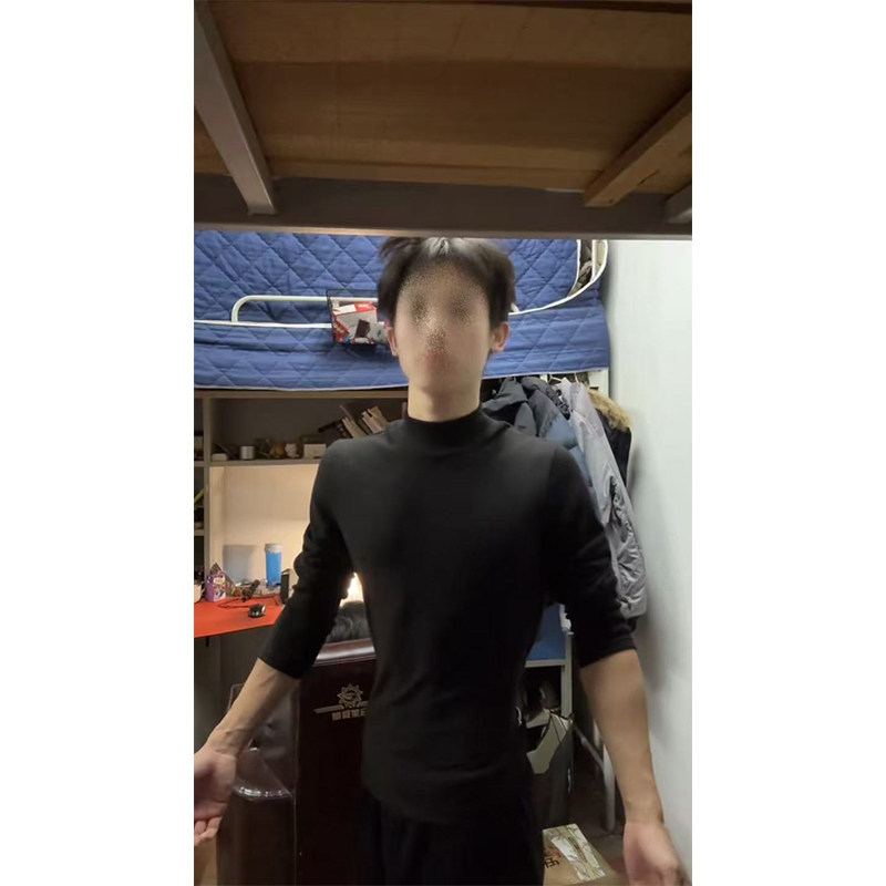 男人最赢荡的衣服黑色半高领德绒打底衫冬季修身显瘦弹力长袖t恤,男装,T恤,淘宝优惠券,粉丝福利购,淘宝优惠卷