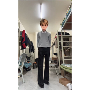 海王日记517微喇西裤男款加绒冬季cleanfit裤子垂感高级感西装裤