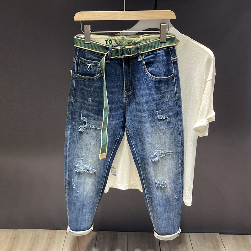 男士高级感修身小脚长裤