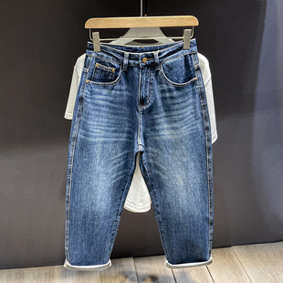 子宽松阔腿休闲长裤 高街百搭直筒裤 男秋冬2026新款 高端潮牌牛仔裤