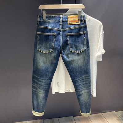 弹力潮牌百搭复古水洗长裤男