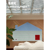 要有光可爱小房子丝圈入户丝圈垫门厅脚垫防尘垫耐脏好打理猫抓垫