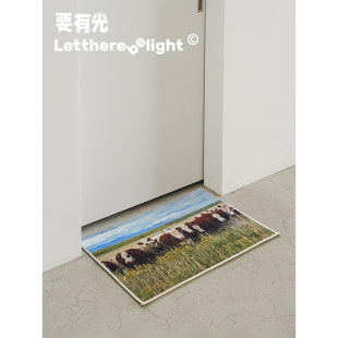 要有光ins风自然系列圈绒地垫小地毯床边毯镜前毯摆拍神器百搭