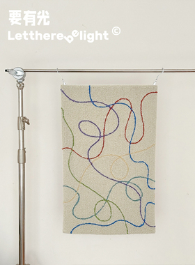 要有光圈绒手工壁毯墙面装饰毯挂毯小地毯小地垫坐垫ins创意摆件