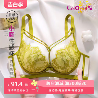 Colorful/多彩多姿内衣女小胸聚拢薄款防下垂性感文胸无钢圈胸罩