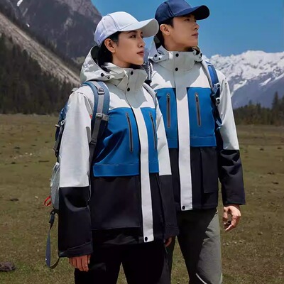 奥粒绒内胆三合一户外防风冲锋衣