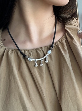 民族风项链足银竹节女