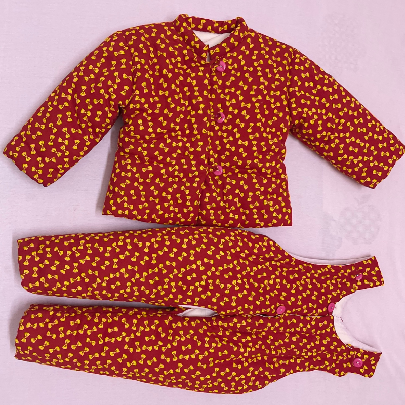 冬季加厚纯棉婴儿棉服新生儿手工天然纯棉花棉衣包脚棉裤棉袄套装