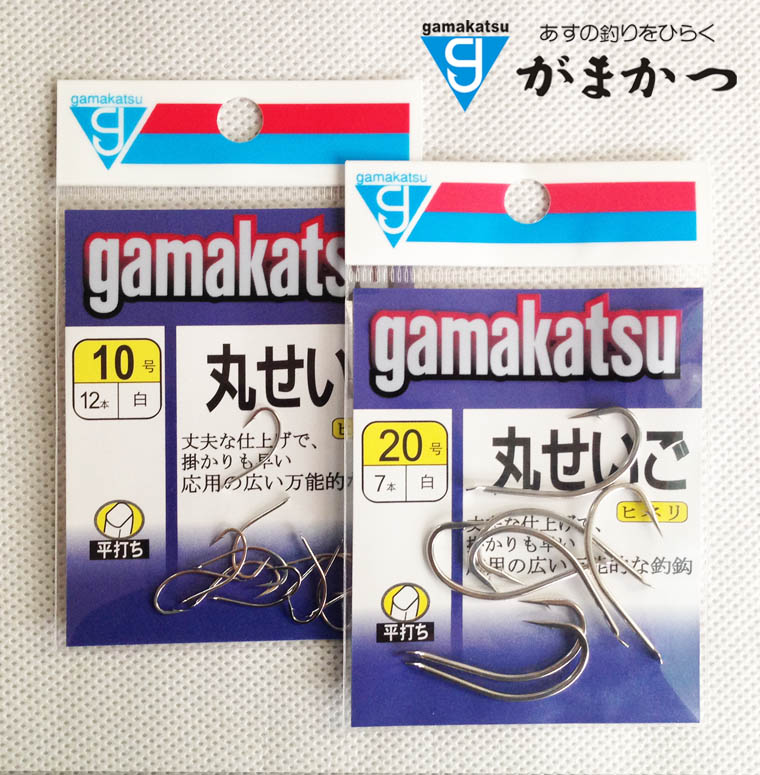 伽玛卡兹 gamakatsu 伽马卡兹鱼钩有倒刺鱼钩 丸世（白）歪嘴鱼钩