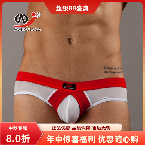 网将冰丝吊环三角裤性感丝滑舒适男式内裤 1002SJ