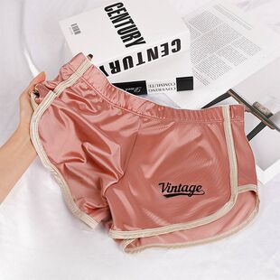 夏季男士冰丝内裤丝绸柔光丝滑运动健身短裤男性感男士四角裤头男