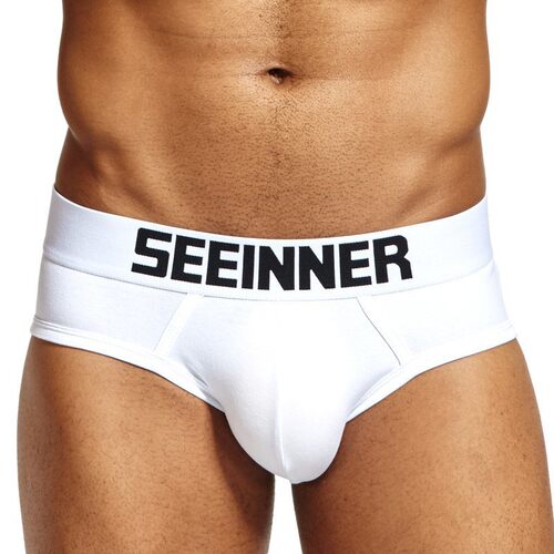 男士内裤seeinner三角裤速卖通精梳棉低腰提臀纯色裤衩
