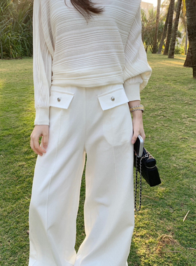 26年早春！老钱风双口袋设计显瘦收胯直筒休闲裤  S265018#  TXQ