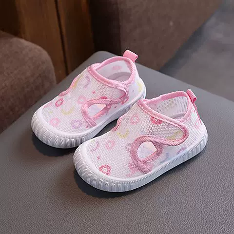 Летние дышащие детские сандалии для раннего возраста, 0-1-5 лет, мягкая подошва