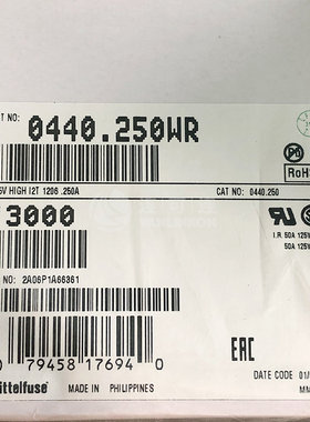 0440.250WR  Littelfuse  电路保护  现货库存